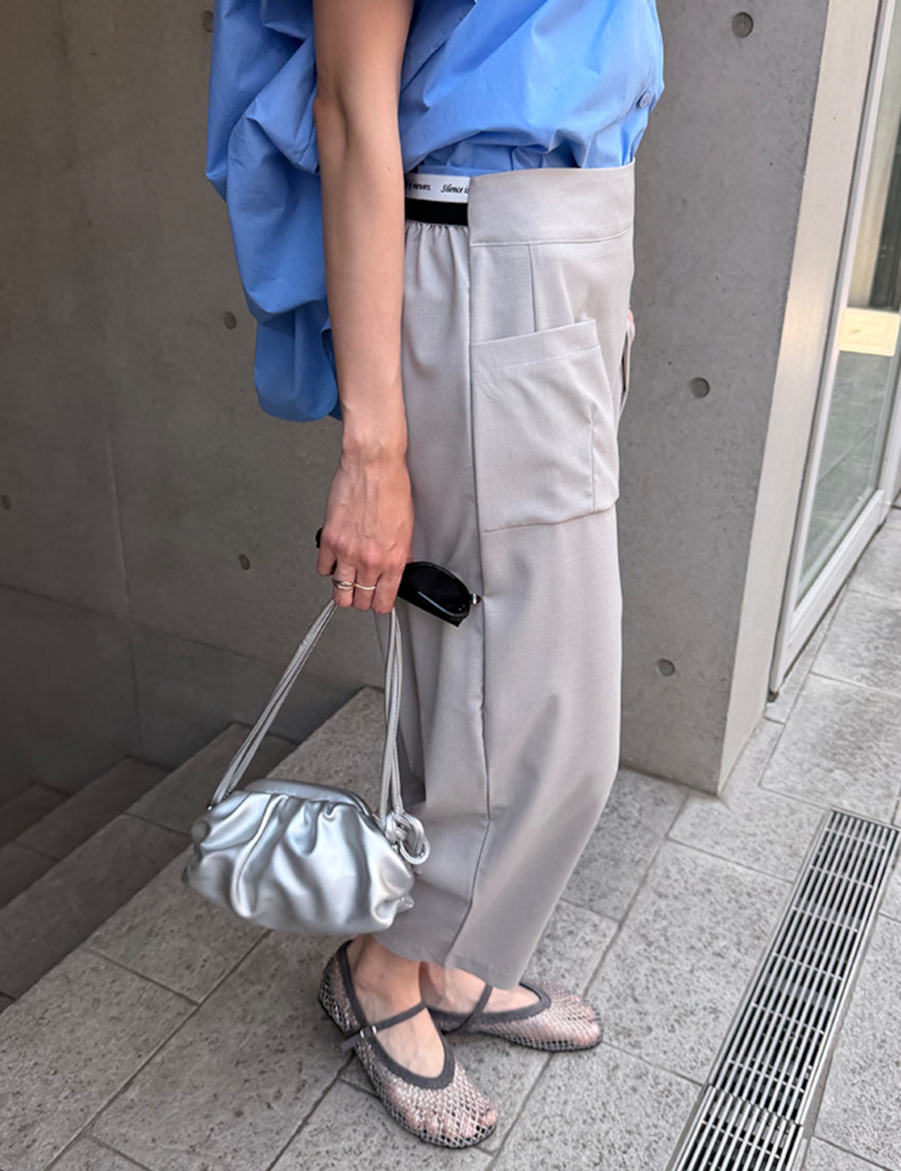 【26ss】Back-Banding Baggy Slacks_2colors