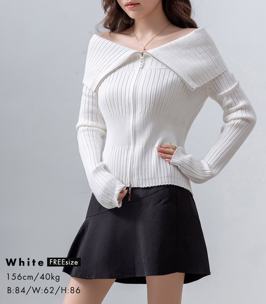 メール便】Wジップニット／tops2153 | DAY CLOSET｜ レディースウェア