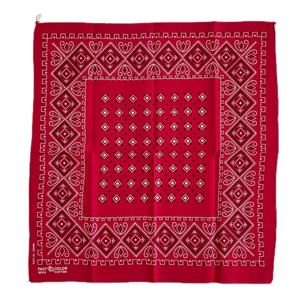 80s'ビンテージスパイダースカルバンダナ古着バイカーロカビリー 80s