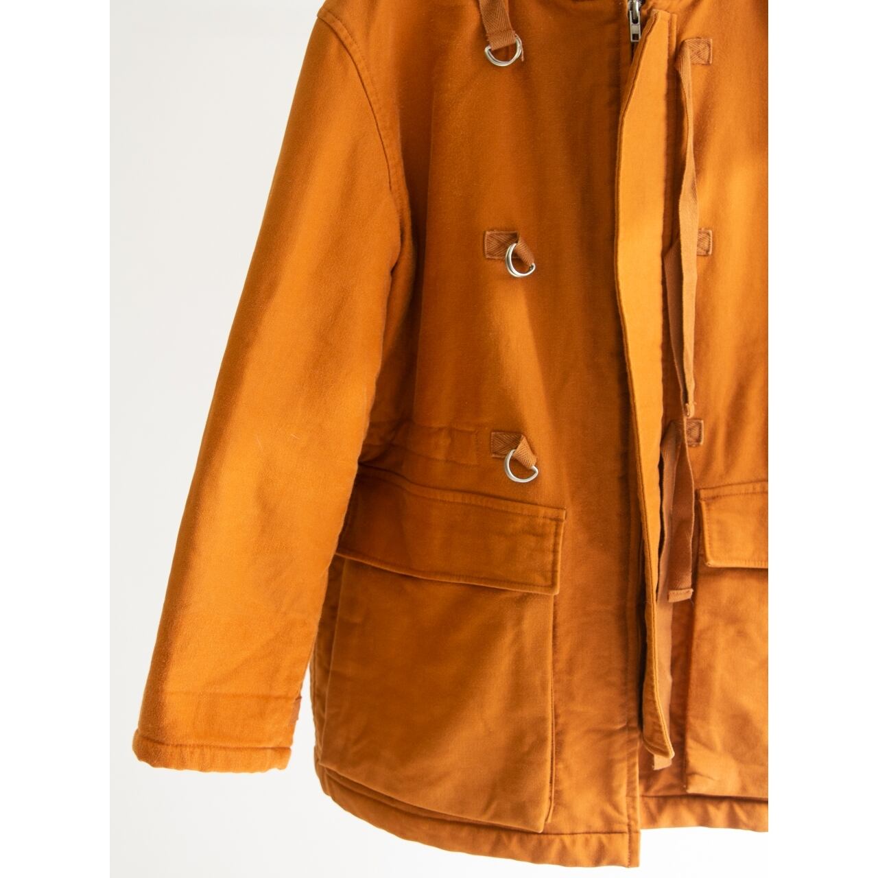 【I.S. ISSEY MIYAKE】Made in Japan 100% Cotton Hooded Coat(アイエス イッセイミヤケ 日本製コットンフードコート 裏ボア)