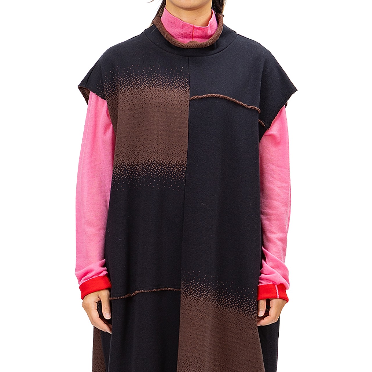 エアウールニットハイネックプルオーバー【256-3314】Air wool knit high neck pullover