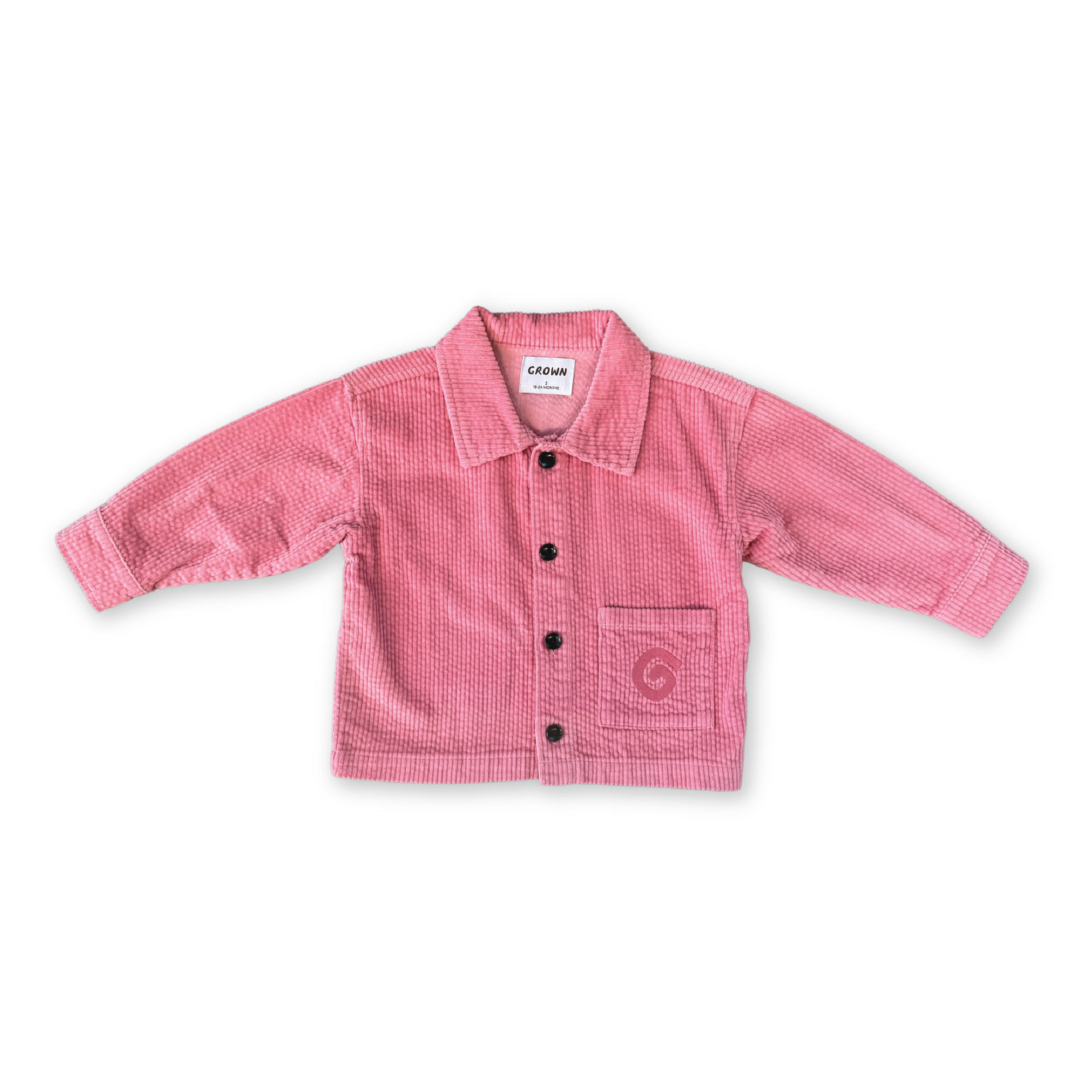 【即納/送料無料】Grown / Organic Cord Shirt Jacket - Sorbet