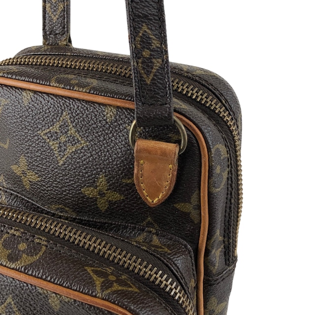 LOUIS VUITTON ルイヴィトン モノグラム ショルダーバッグ ブラウン PVC レザー 旧アマゾン vintage ヴィンテージ オールド zvucr2