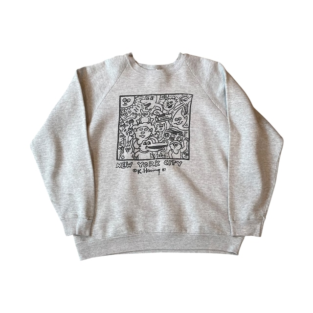 1987s Keith Haring "NEW YORK CITY" Sweat "IRELAND SCREEN STARS"