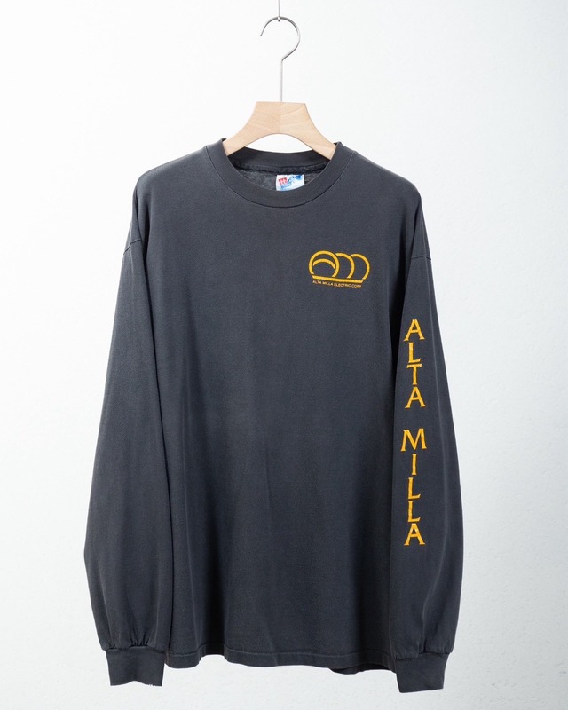 printed long sleeve T-shirt / Made In USA