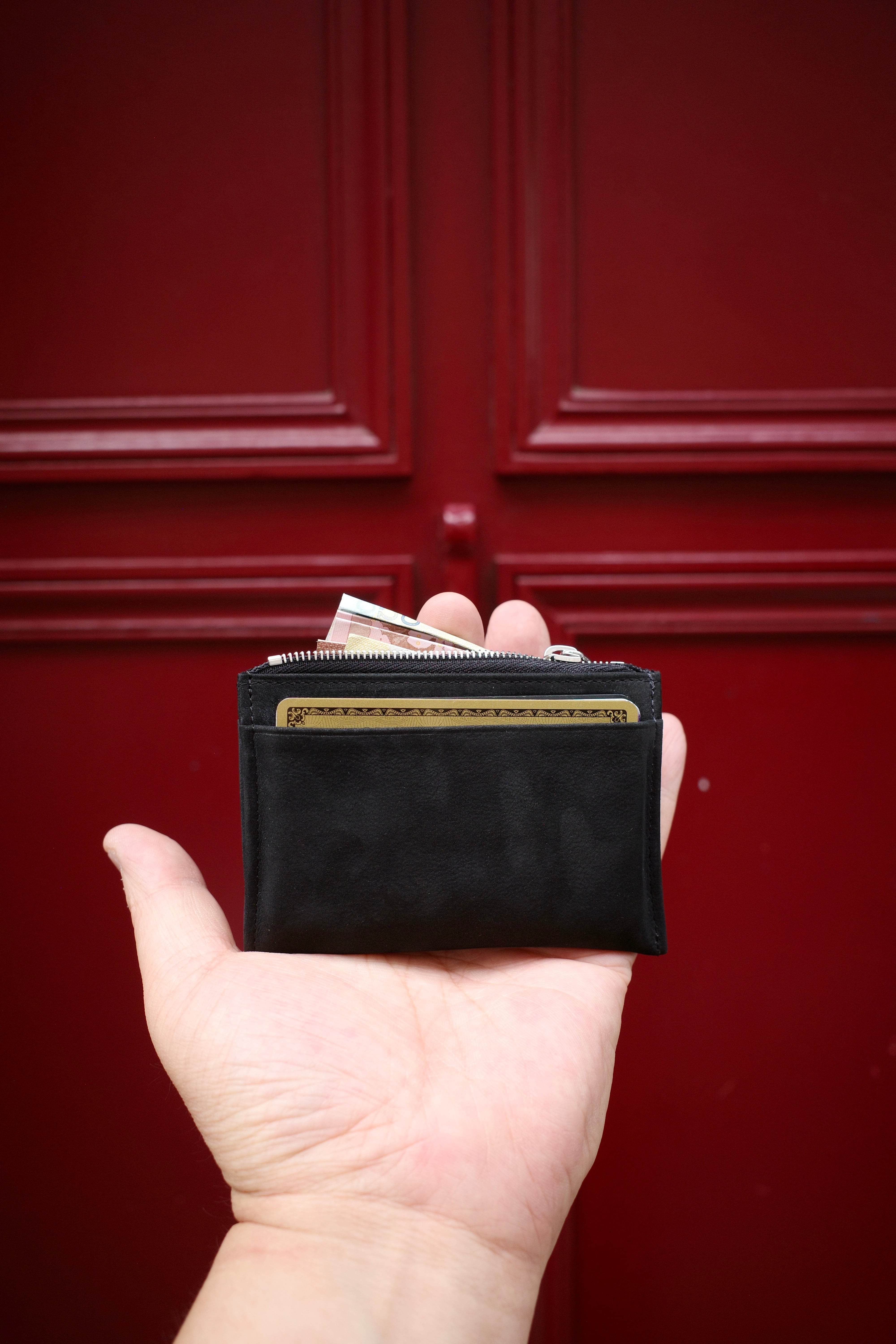 warenfaus Bill clip wallet - Black Bifold Wallet Money Clip