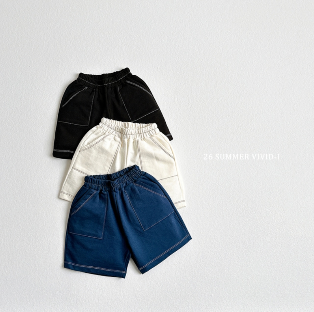 【取寄/韓国直送】VIVID-I 26/SM ジュリーステッチハーフパンツ|夏服|韓国子供服