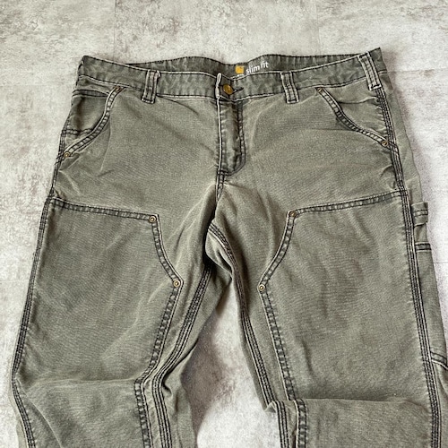 20s グレー ダブルニー Carhartt W35 L30 詳細写真3
