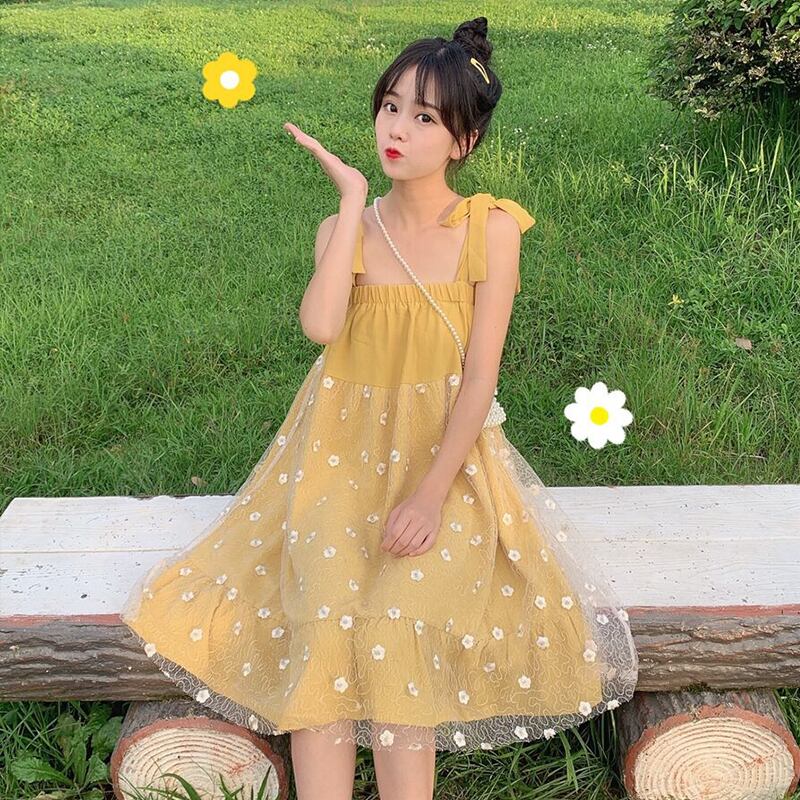 スカート サマー薄手メッシュドレス 大人ガーリー スウィート キュート カジュアル 夏物 萌量不足26995998573