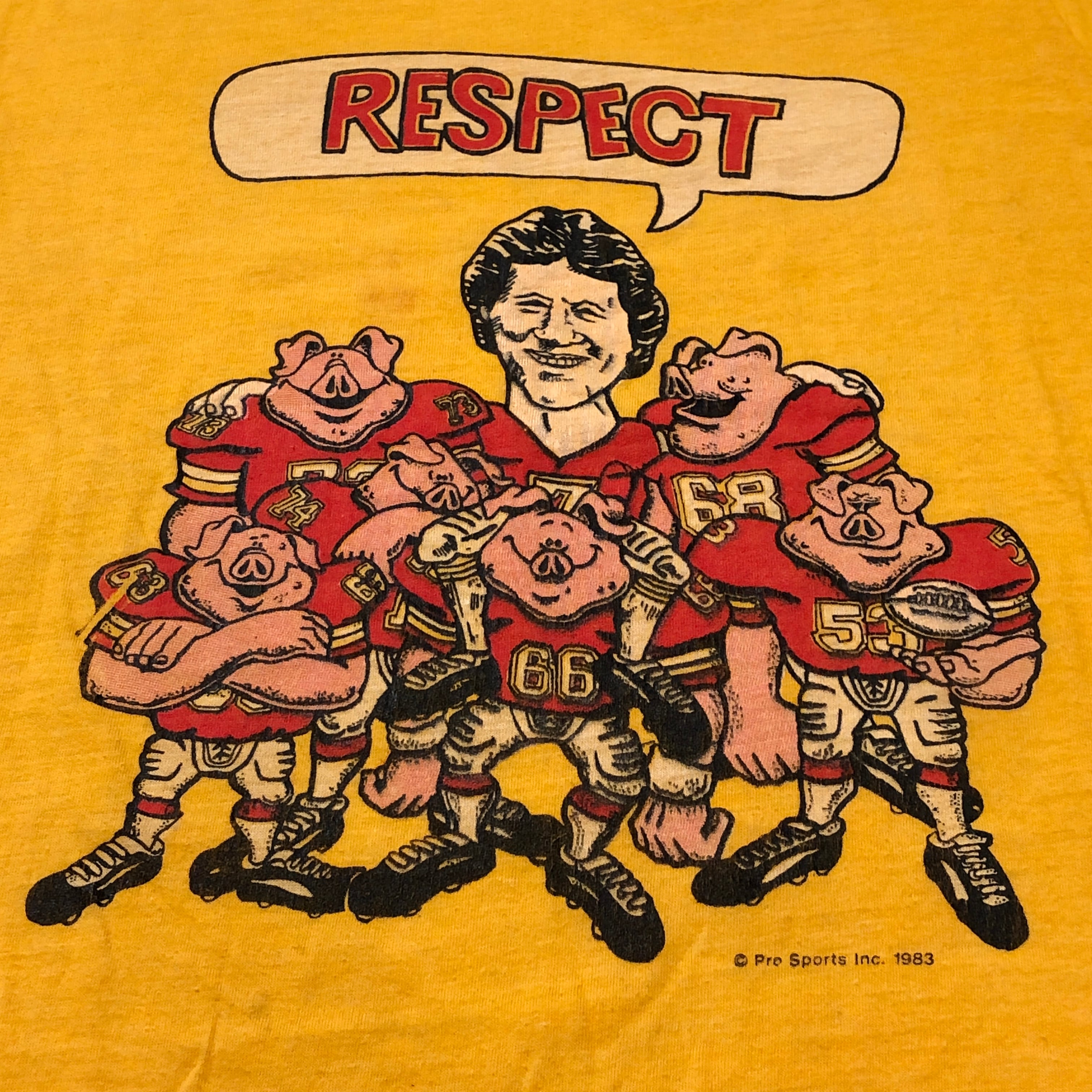 1980S RED SKINS TEE YELLOW M 