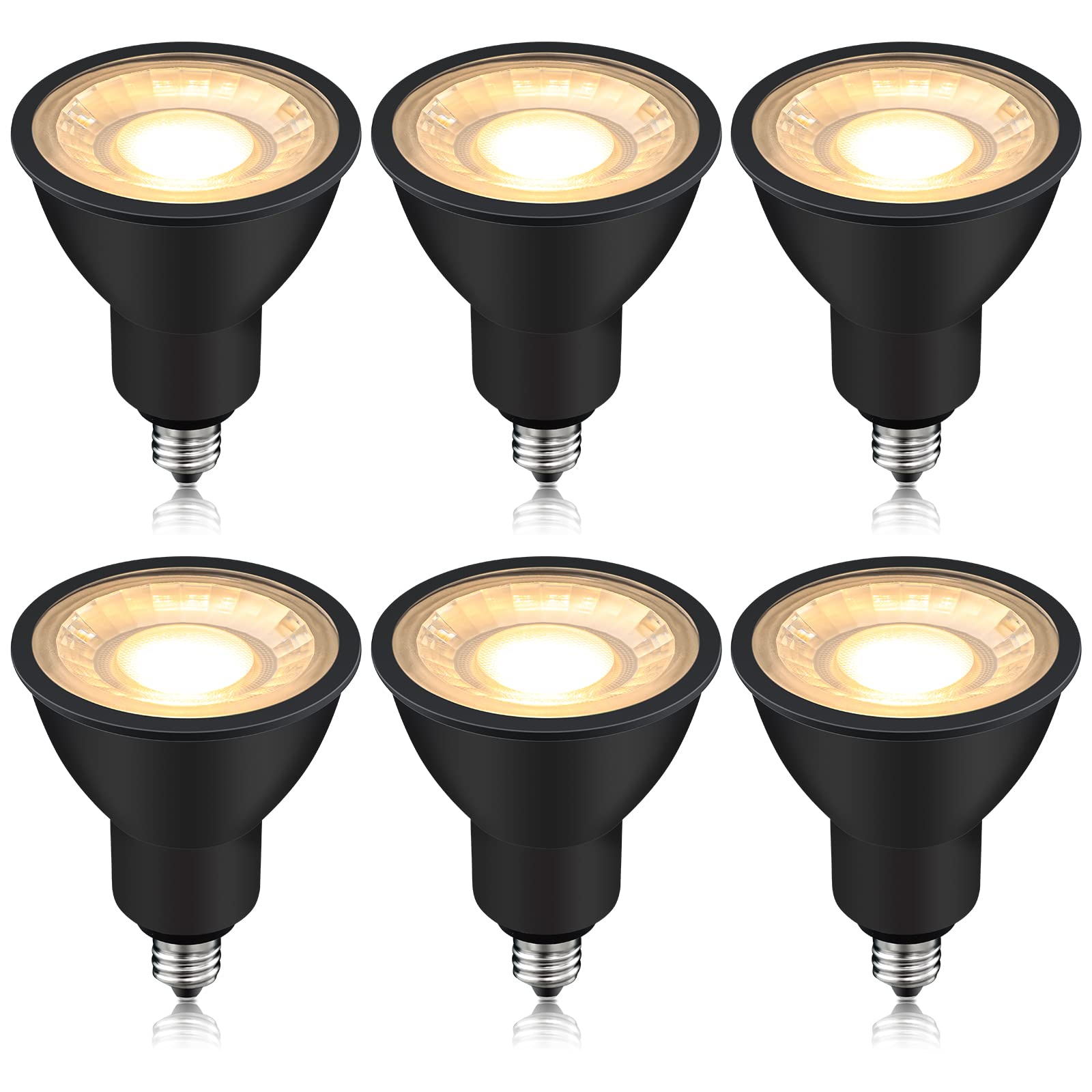 xydled 調光 E11 LED スポットライト LED電球 調光器対応 E11口金 6W 60w形相当 電球色3000K ハロゲン電球 600lm 省エネ PSE認証済 (電球色 ブラック 6個入り)