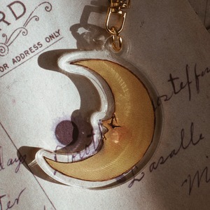 moon acrylic key chains