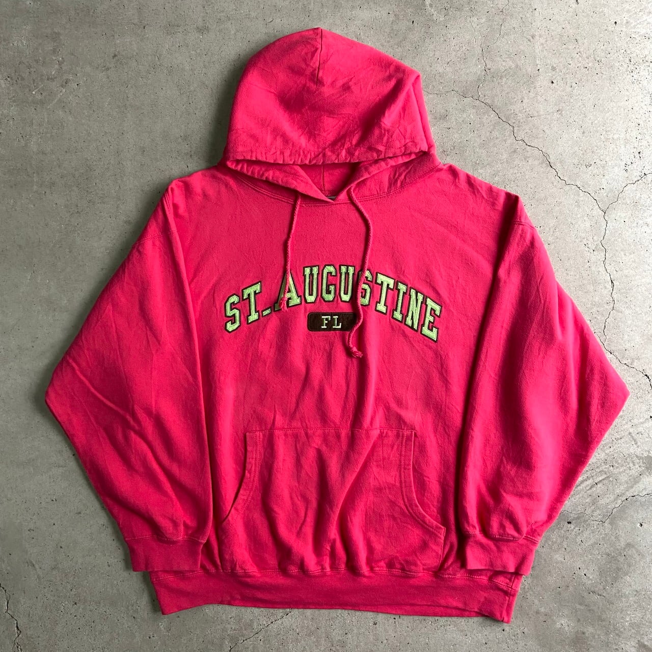 ビッグサイズ St Augustine フロリダ スーベニア ワッペン スウェットパーカー メンズxl 古着 ピンク パーカー Swe30 Sa24 Ha10 Cave 古着屋 公式 古着通販サイト