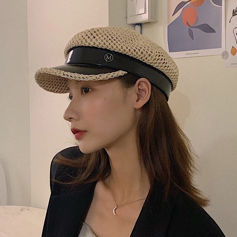 レディースサマー薄手スタンダード レトロ 帽子 夏物 ベレット ヘアアクセサリー ブラック・アイド・ピーズ99685933155