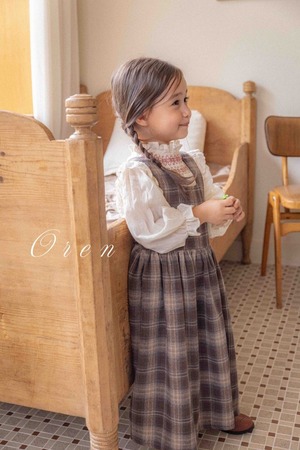 ( 予約 ) noisette check dress / oren