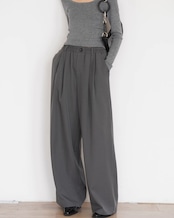 Tuck waist wide Pants T20172