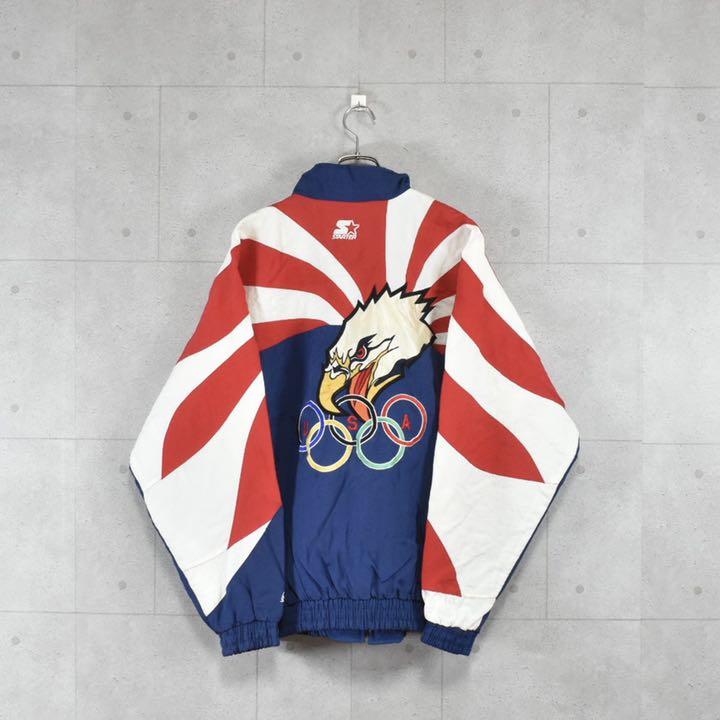 STARTER USAオリンピック ナイロンジャケット刺繍ロゴアメリカカラー