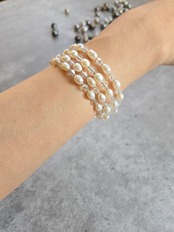 [ROSE] 淡水パール２連バングル