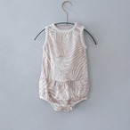 Real zebra TEX rompers /   baby XS(85)  /  Pearl Gray