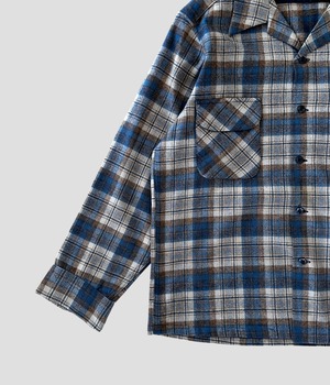 -PENDLETON- Vintage 70s L Wool Check Shirt made in USA