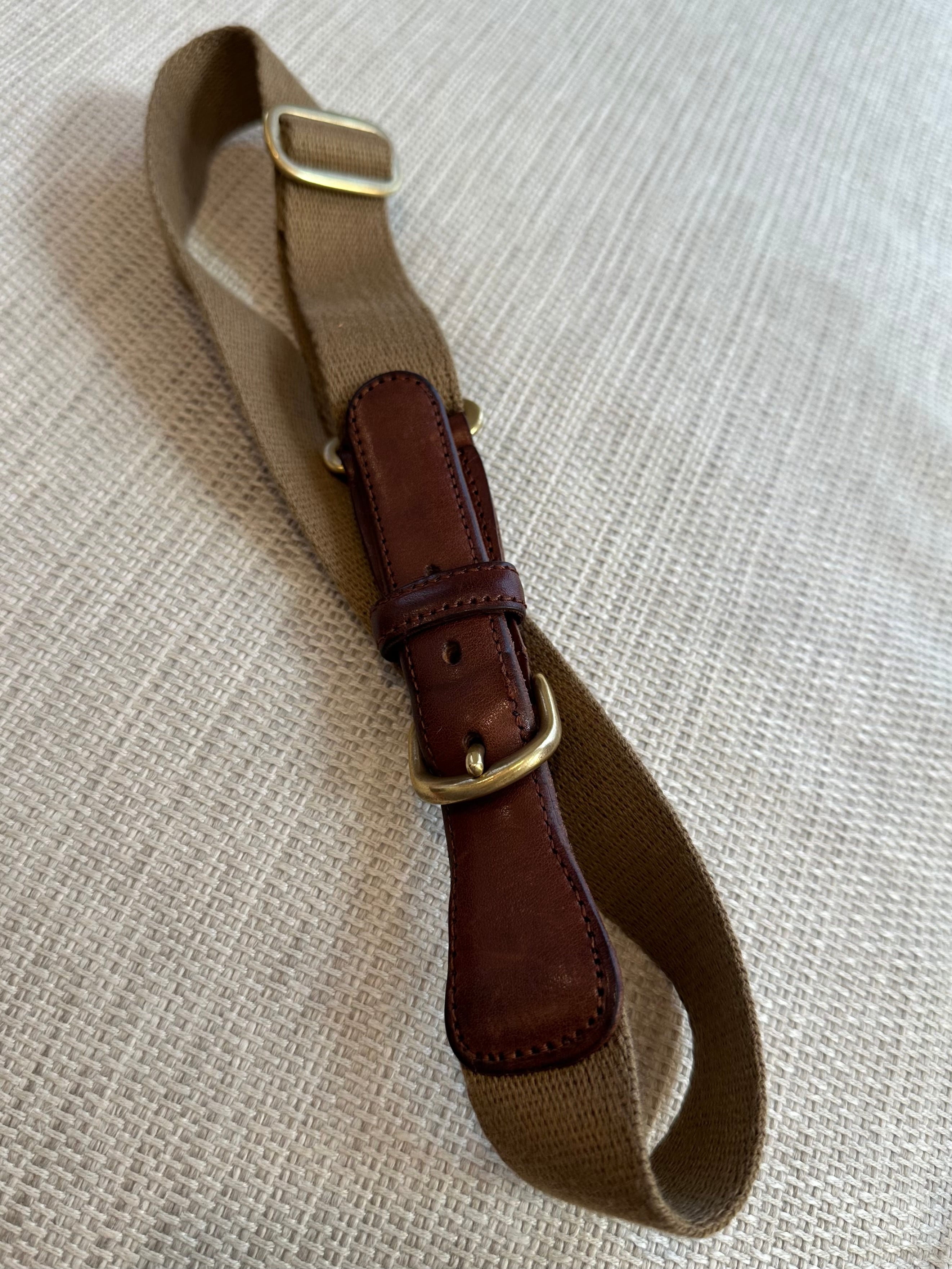【map.】LEATHER & CANVAS BELT / BROWN