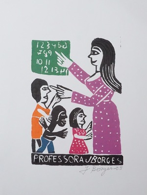 J.BORGES ジョタ・ボルジェス 木版画 S【PROFESSORA】