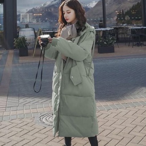 ダウンコート ロングアウター レディース 韓国 ファッション 防寒 ボリューム アウター 秋冬 袖リブ ダウン シンプル ベーシック ボリューミー ダウンコート シンプル ダウン 通勤 防寒アウター
