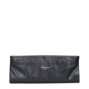 【新品】BALENCIAGA バレンシアガ レディース クラッチバッグ レザー グレー 7709222AAUV1314