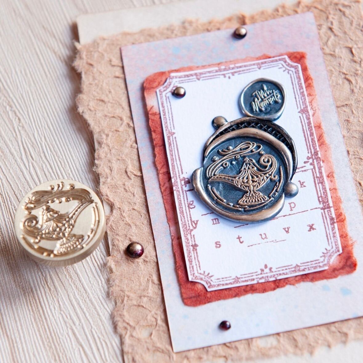 JWu】Wax Seal Stamp │ Aladdin Lamp【25mm】 | シーリングスタンプ
