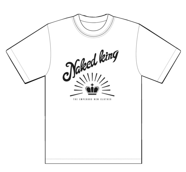 " NAKED KING " T-SHIRT : WHT/BLK