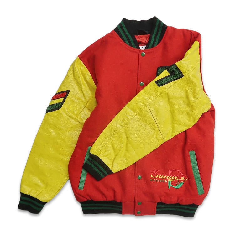 古着 未使用 Eninae Designs 袖レザー スタジャン ワッペン 刺繍