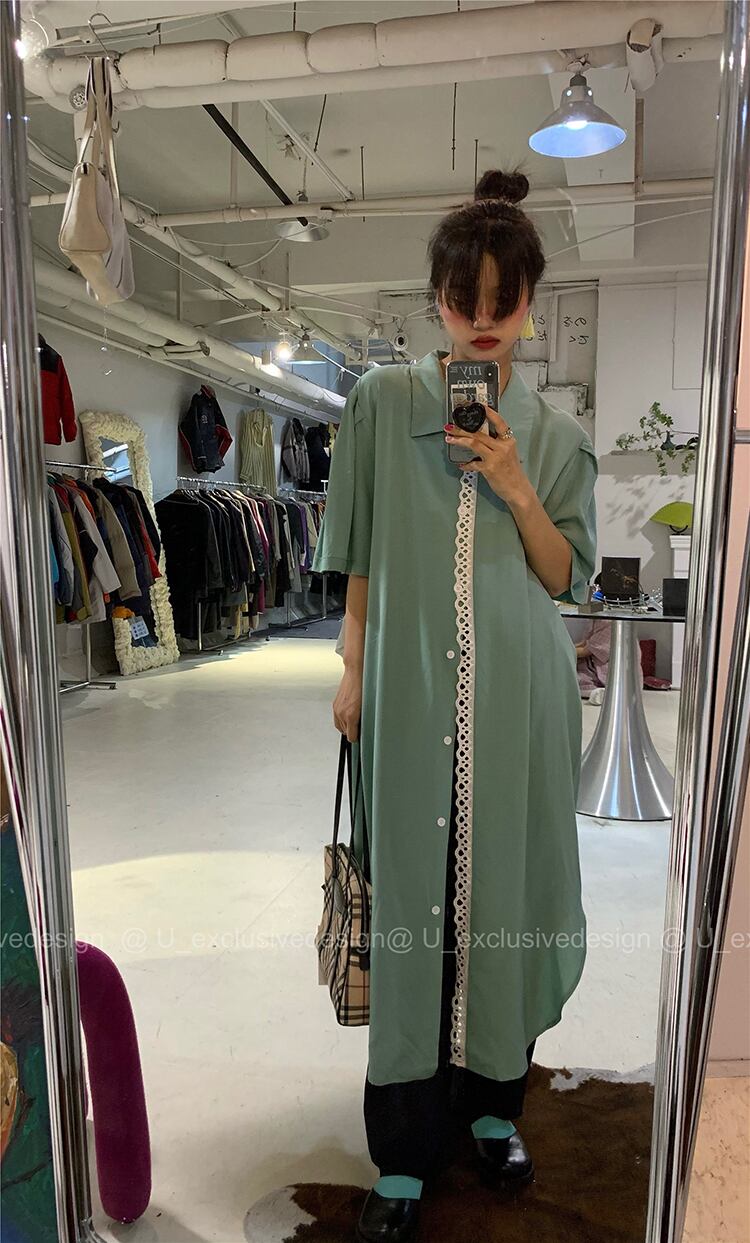 レースシャツ サマースタイルルーズジャケット 夏物 ビッグFスモールZ韓国72378216535