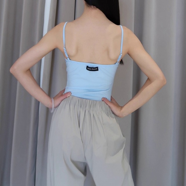 ビジューライン・キャミソール　トップス（レオタードタイプ）ds0786