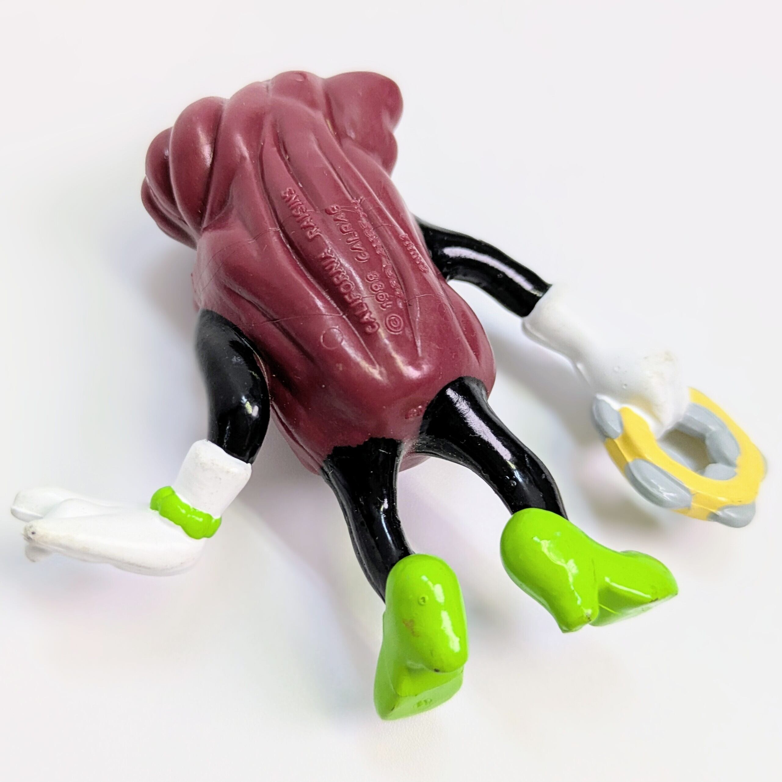 ☆ VINTAGE ☆ 1988年製【California Raisins(カリフォルニアレーズン)】 Ms.Marvelous タンバリン 黄緑のパンプス PVC フィギュア ビンテージトイ 〚アメリカン雑貨 アメトイ〛