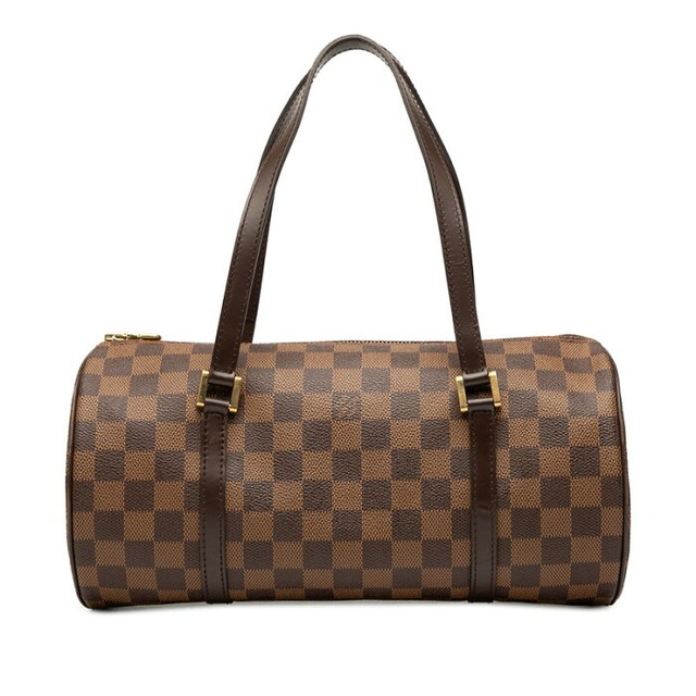 ルイ ヴィトン ダミエ パピヨン30 ハンドバッグ N51303 ブラウン PVC レザー レディース LOUIS VUITTON 【中古】