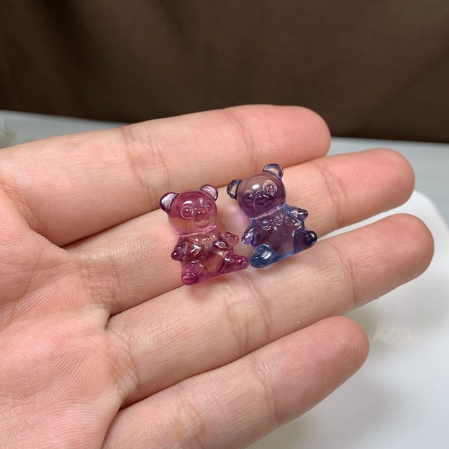 13.可愛い仲良しくまちゃんペア・フローライトくま