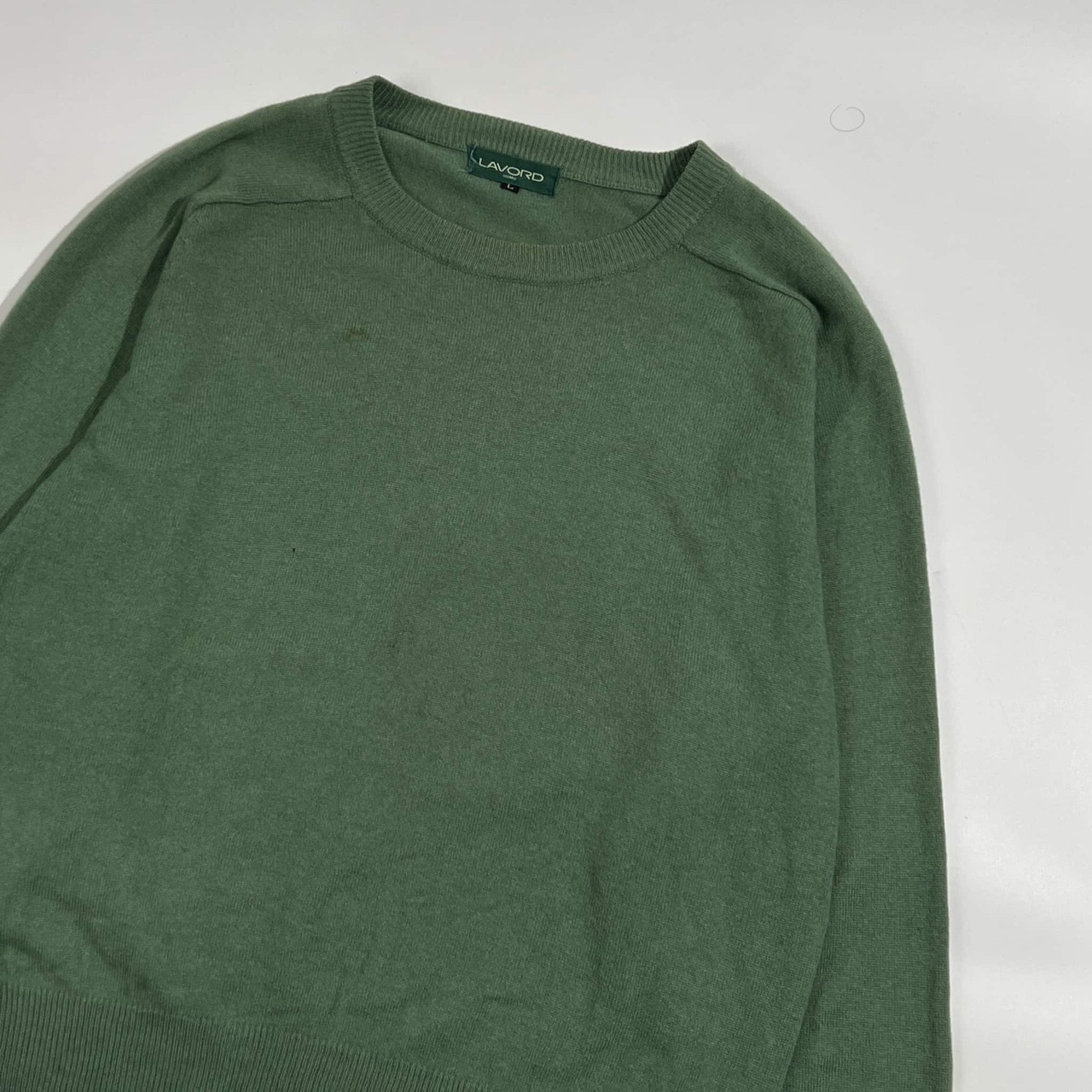 カシミヤ100% LAVORD ラボード ニット セーター L/グリーン メンズ
