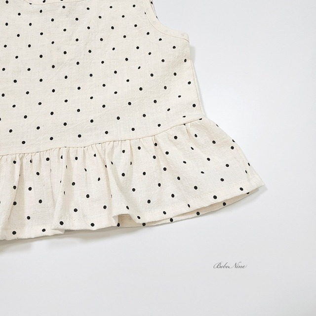 《予約》bebe nine ¨ bebe) dots frill set ¨ 26summer