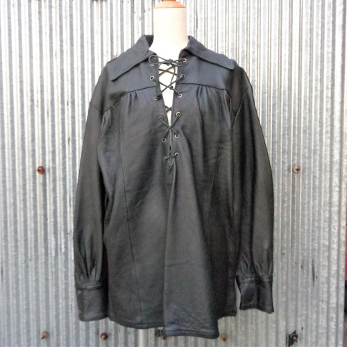 Laceup Leather Top / レースアップレザートップス