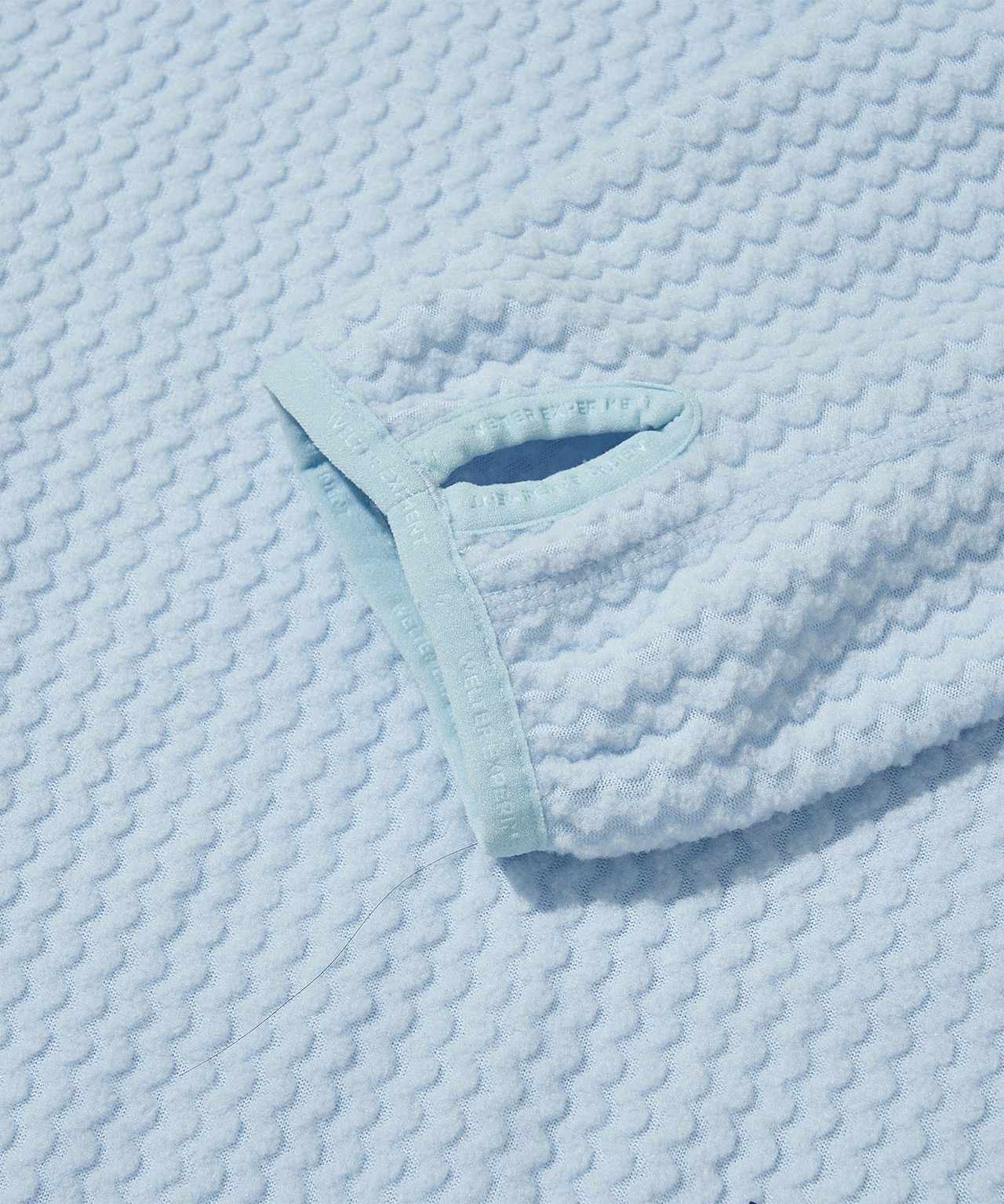 CALORA FLEECE HOODED PULLOVER_SKY BLUE