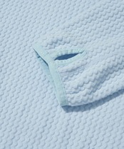 CALORA FLEECE HOODED PULLOVER_SKY BLUE