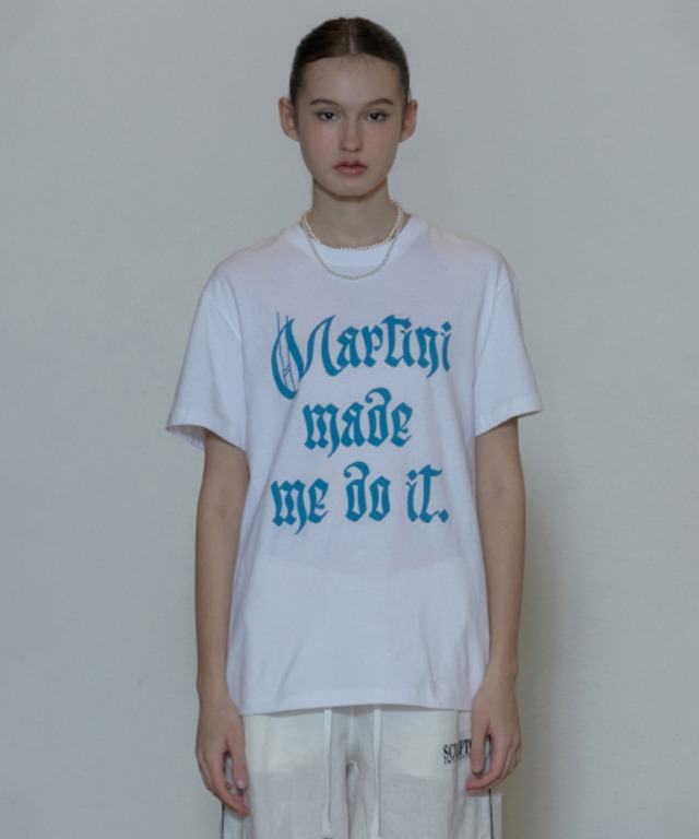 [SCULPTOR] Martini Made Me Do It Tee White