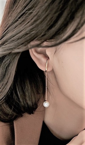 【K128-3】本金メッキ　イヤーカフ　1個　18kgp