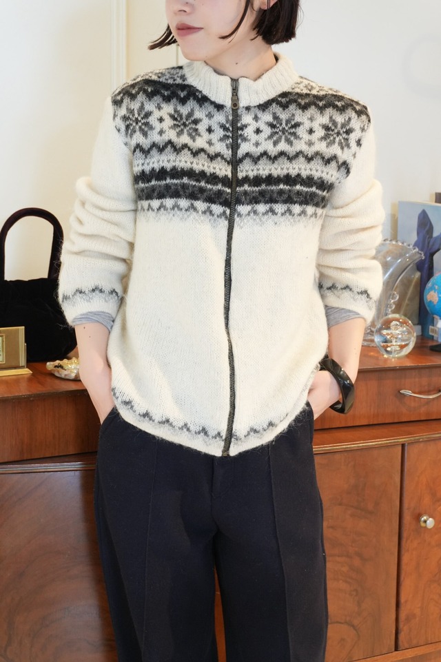 used nordic zip knit