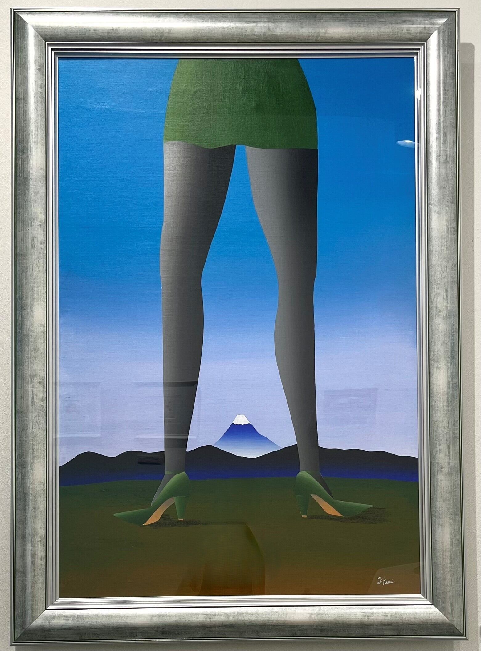 久里洋二作品 / アクリル画 / 「富士山」/ 額付き | VIVANT ART