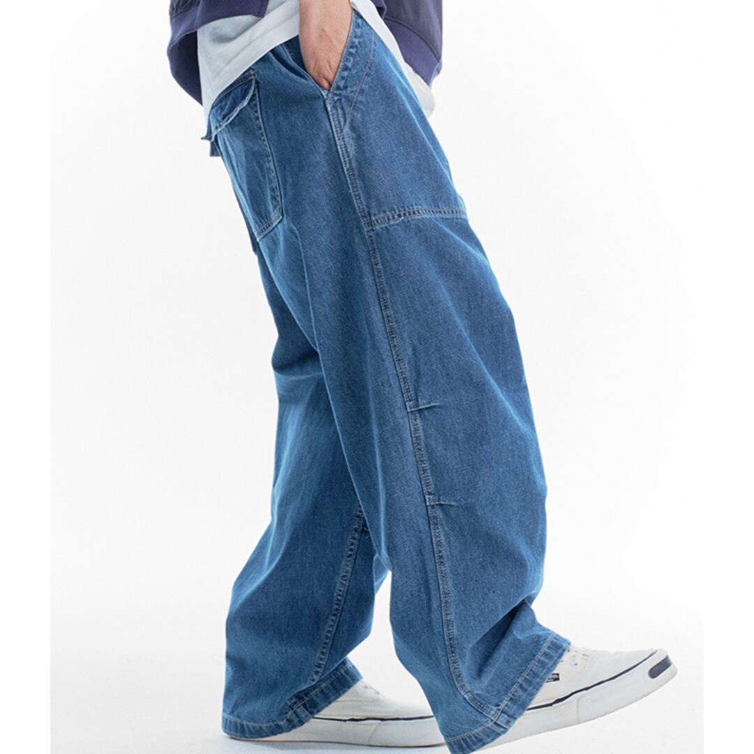 ショガデニムワイドレッグバギーパンツ A18032