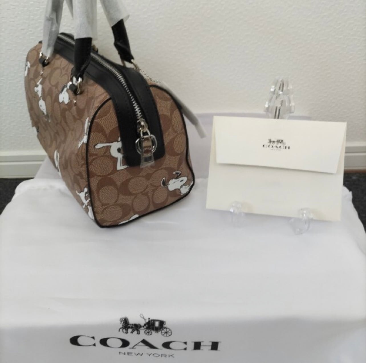 コーチ　COACH スヌーピー　コラボ　ミニボストンバッグ