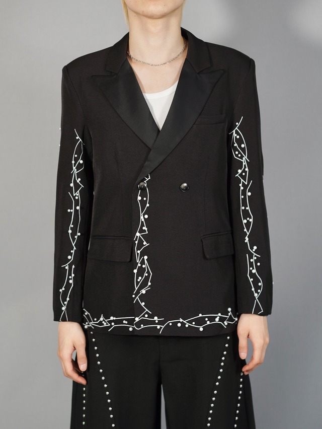 【ALUDE SELECT】ivy design pearl mat jacket