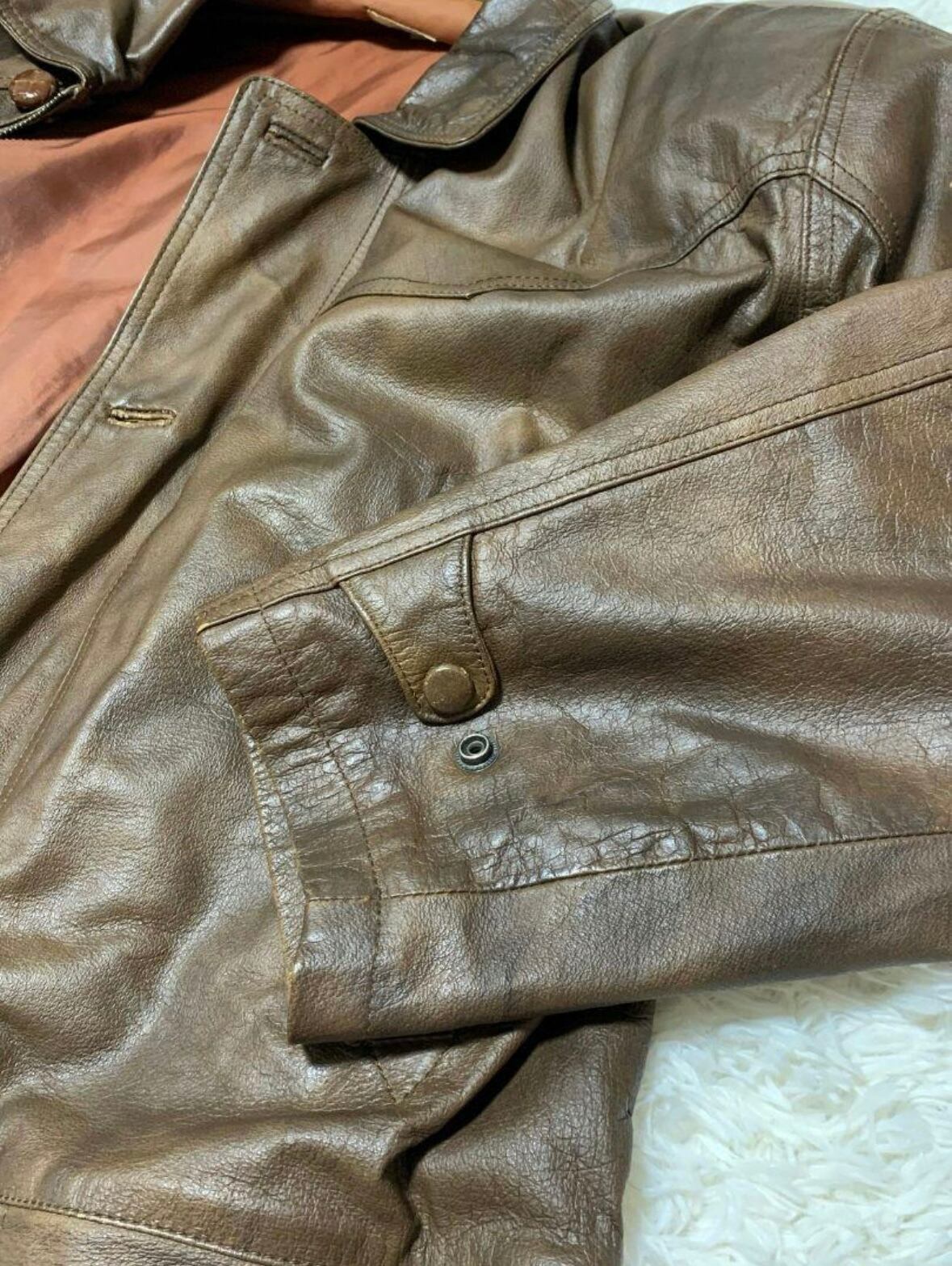 ヴィンテージ 80s 90s オールドレザージャケット ビスコース 菅田将暉  