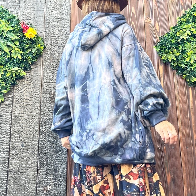 ビッグサイズタイダイパーカー